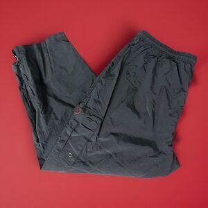 Vintage Bum Equipment Track Pants Mens 2XL Cargos Black Nylon Baggy 90s B.U.M.